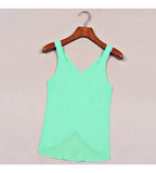 Candy Color Casual Sexy Back Strap Blouse-Tops for Women