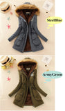 Fashion Jackets Fur Collar Long Parka all Size Hoodies for Women