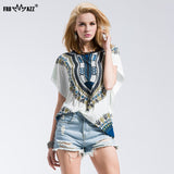 Trendy Round Neck Short sleeve Vogue Top/Blouse for Women