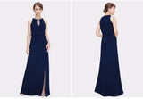 Women Elegant Neckline Women Long Evening Gown Dress