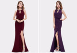 Women Elegant Neckline Women Long Evening Gown Dress